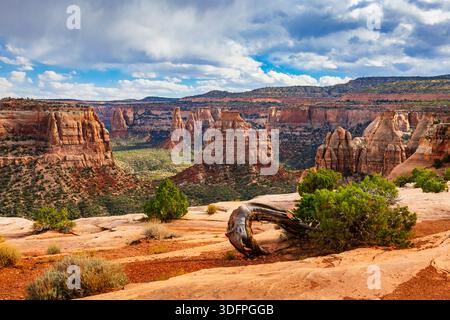 Paesaggio del monumento nazionale del Colorado Foto Stock