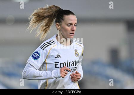 Madrid, Madrid, Spagna. 14 gennaio 2026. SANDIE TOLETTI del Real Madrid Femenino CF durante la partita di calcio femminile spagnola, Liga F, giocata tra IL REAL MADRID e IL CLUB ATLETICO allo stadio Alfredo di Stefano il 13 gennaio 2026, a Valdebebas, Madrid, Spagna. (Immagine di credito: © Oscar Manuel Sanchez/ZUMA Press Wire) SOLO PER USO EDITORIALE! Non per USO commerciale! Foto Stock
