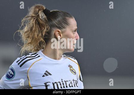 Madrid, Madrid, Spagna. 14 gennaio 2026. SANDIE TOLETTI del Real Madrid Femenino CF durante la partita di calcio femminile spagnola, Liga F, giocata tra IL REAL MADRID e IL CLUB ATLETICO allo stadio Alfredo di Stefano il 13 gennaio 2026, a Valdebebas, Madrid, Spagna. (Immagine di credito: © Oscar Manuel Sanchez/ZUMA Press Wire) SOLO PER USO EDITORIALE! Non per USO commerciale! Foto Stock