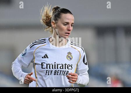 Madrid, Madrid, Spagna. 14 gennaio 2026. SANDIE TOLETTI del Real Madrid Femenino CF durante la partita di calcio femminile spagnola, Liga F, giocata tra IL REAL MADRID e IL CLUB ATLETICO allo stadio Alfredo di Stefano il 13 gennaio 2026, a Valdebebas, Madrid, Spagna. (Immagine di credito: © Oscar Manuel Sanchez/ZUMA Press Wire) SOLO PER USO EDITORIALE! Non per USO commerciale! Foto Stock