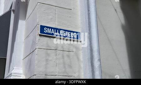 Smallesteeg Umbrella Street Alley Willemstad Curacao, Antille olandesi e Caraibi, patrimonio mondiale dell'UNESCO 01.02.2026 Foto Stock