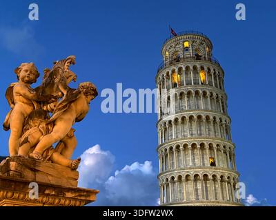 La Torre Pendente di Pisa Italia Foto Stock