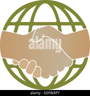 Logo vettoriale Organizzazione non profit per il soccorso Mondiale, la salute e l'istruzione Illustrazione Vettoriale