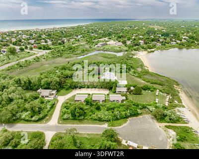 vista aerea di montauk Foto Stock