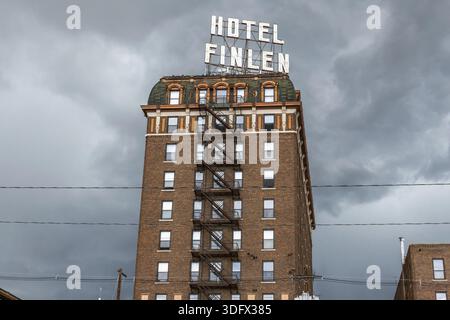 Butte, MT, USA - 4 luglio 2020: The Hotel Finlen Foto Stock