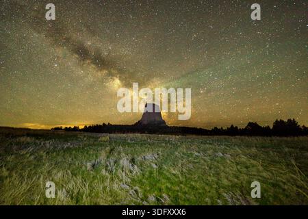 Devil's Tower, Wyoming Foto Stock