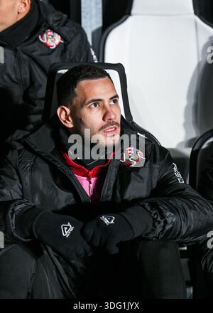 Antonio Sanabria degli Stati Uniti Cremonese guarda durante la partita di serie A 2025/26 tra Juventus FC e US Cremonese all'Allianz Stadium di Torino Foto Stock