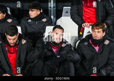 Antonio Sanabria degli Stati Uniti Cremonese guarda durante la partita di serie A 2025/26 tra Juventus FC e US Cremonese all'Allianz Stadium di Torino Foto Stock