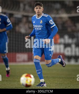 Albacete, Spagna. 14 gennaio 2026. Federico Valverde del Real Madrid durante una partita di Copa del Rey 16 tra Albacete e Real Madrid all'Estádio Carlos Belmonte di Albacete, Spagna (foto di Ricardo Nogueiro/Sports Press Photo) credito: SPP Sport Press Photo. /Alamy Live News Foto Stock