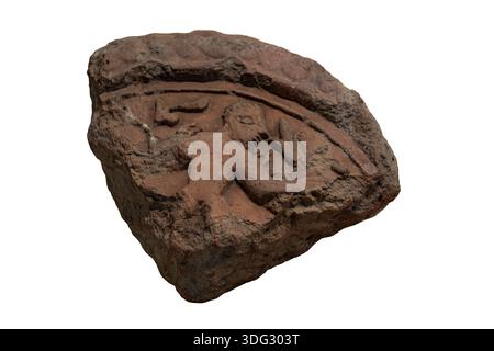 Affianca. IV secolo. Terracotta. Hoinar, Anantnag, Kashmir. Una figura giovane circondata da fiori. Foto Stock