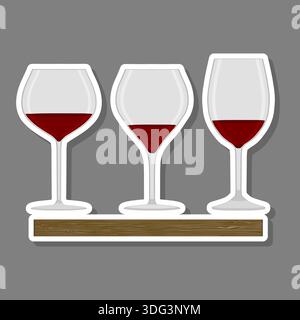 illustrazione sul tema vari vini naturali dolci e gustosi Illustrazione Vettoriale
