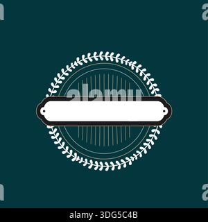 Circle Badge Element text logo design pro Vector Illustrazione Vettoriale