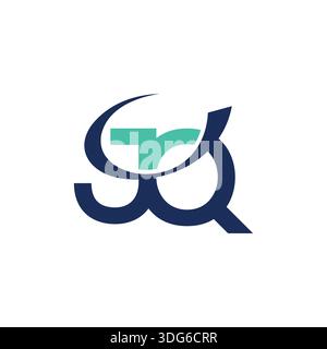 Logo monogramma JQ QJ versatile per tutti i settori Illustrazione Vettoriale