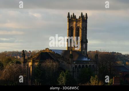 Chiesa di San Marco, Shelton, Stoke-on-Trent, Staffordshire alla luce del mattino Foto Stock