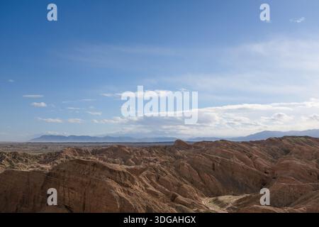 Anza-Borrego Desert State Park Badlands Wide Shot Foto Stock