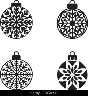 Silhouette decorativa con motivo ad ala a farfalla e set di disegni vettoriali per lavori di progettazione Illustrazione Vettoriale