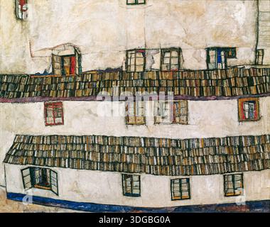 Egon Schiele, Casa (muro), pittura ad olio su tela, 1914 Foto Stock