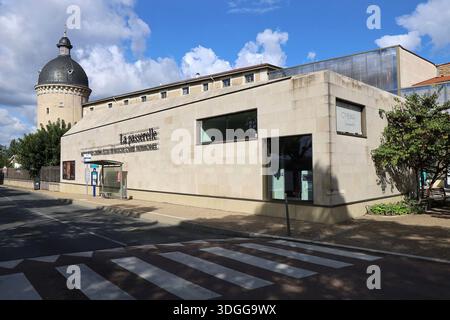 Cinéma "la passerelle", vue de l'extérieur, ville de Trévoux, département de l'Ain, Région Rhône Alpes, Francia Foto Stock