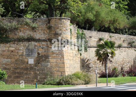 Anciennes fortifications, ville de Trévoux, département de l'Ain, Région Rhône Alpes, Francia Foto Stock