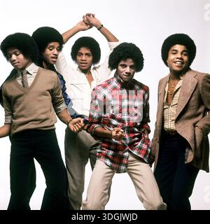 LUMENPHOTO.NL - 1979 - PAESI BASSI - I Jackson Five sono stati un gruppo musicale statunitense di Motown composto da Marlon Jackson, Jackie Jackson, Randy Jackson, Tito Jackson e Michael Jackson. Foto: Govert de Roos/Lumen Photo. (OUT: Belgio, Francia, Germania, Paesi Bassi, Svizzera, Regno Unito). Foto Stock