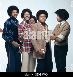 LUMENPHOTO.NL - 1979 - PAESI BASSI - I Jackson Five sono stati un gruppo musicale statunitense di Motown composto da Marlon Jackson, Jackie Jackson, Randy Jackson, Tito Jackson e Michael Jackson. Foto: Govert de Roos/Lumen Photo. (OUT: Belgio, Francia, Germania, Paesi Bassi, Svizzera, Regno Unito). Foto Stock