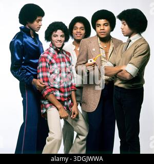 LUMENPHOTO.NL - 1979 - PAESI BASSI - I Jackson Five sono stati un gruppo musicale statunitense di Motown composto da Marlon Jackson, Jackie Jackson, Randy Jackson, Tito Jackson e Michael Jackson. Foto: Govert de Roos/Lumen Photo. (OUT: Belgio, Francia, Germania, Paesi Bassi, Svizzera, Regno Unito). Foto Stock