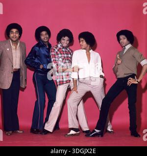 LUMENPHOTO.NL - 1979 - PAESI BASSI - I Jackson Five sono stati un gruppo musicale statunitense di Motown composto da Marlon Jackson, Jackie Jackson, Randy Jackson, Tito Jackson e Michael Jackson. Foto: Govert de Roos/Lumen Photo. (OUT: Belgio, Francia, Germania, Paesi Bassi, Svizzera, Regno Unito). Foto Stock
