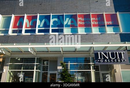 Il Museum of North Vancouver & Inuit Gallery di Lonsdale Quay a North Vancouver, BC. Foto Stock