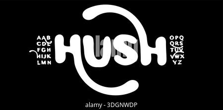 Carattere del pennello Logo alfabeto liquido liquido Letter Set tipografia moderna, grafica tipografica combinata arrotondata creativa per Curvy Urban poster headline, Y2K Illustrazione Vettoriale