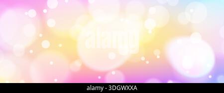 Sfondo Candy Land con grande bokeh e dolce scintillio Illustrazione Vettoriale