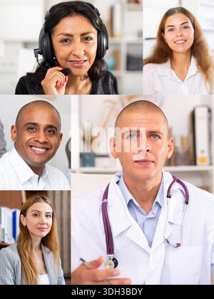 Videoconferenza con medico, visualizzazione schermo tablet Foto Stock