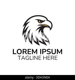 Logo Eagle Mascot Vector, logo audace Eagle Mascot Illustrazione Vettoriale