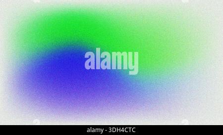Sfondo blu e verde granuloso. Colorato granuloso astratto. Effetto texture con sfumatura retro-granulosità e rumore di fondo. Splendido sfondo a colori. Foto Stock