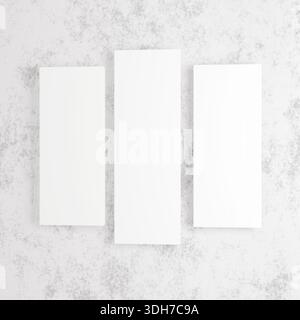 mockup con cornice fotografica su tela isolato sulla parete Foto Stock