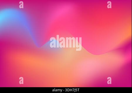 Sfondo Abstract Vibrant Gradient Wave con Soft Color Flow Illustrazione Vettoriale