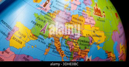 Mappa dei paesi d'Europa. Foto Stock