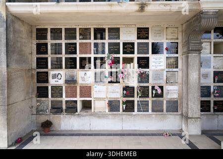 columbarium pere lachaise cimitero parigi Foto Stock