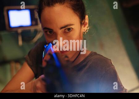 The Meg 2: The Trench (2023) Melissanthi Mahut *Filmstill - solo per uso editoriale* CAP/PLF Warner Bros/fornito da Capital Pictures Foto Stock