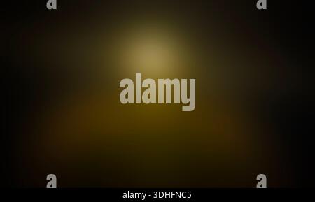 Sfondo scuro astratto con luce dorata al centro Foto Stock