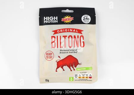 Lidl Snaktastic Original biltong - Galles, Regno Unito - 21 novembre 2025 Foto Stock