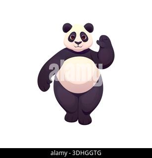 Viaggi cinesi, cultura, carattere dei panda delle vacanze Illustrazione Vettoriale