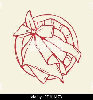 Schizzo disegnato a mano di un tavolo festivo. Stravagante piatto lineart con tovagliolo. Illustrazione Vettoriale