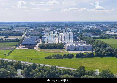 Vista dell'impianto di incenerimento dei rifiuti nel nord-est di Augusta nella zona industriale di Lechhausen Foto Stock