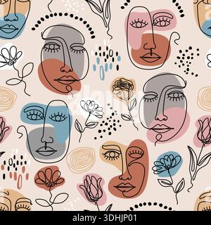 Design moderno con motivo astratto e senza cuciture Illustrazione Vettoriale