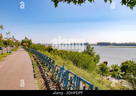 Il porto di Galati è il più grande porto sul Danubio e il secondo più grande in Romania (dopo Costanza). Foto Stock
