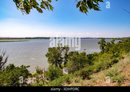 Il porto di Galati è il più grande porto sul Danubio e il secondo più grande in Romania (dopo Costanza). Foto Stock