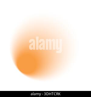 Sfera arancione brillante su sfondo nero elemento sfera di luce astratta Illustrazione Vettoriale
