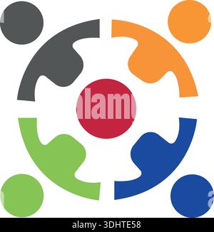 Logo della comunità Gear icona vettoriale disegno illustrazione Free Vector Illustrazione Vettoriale