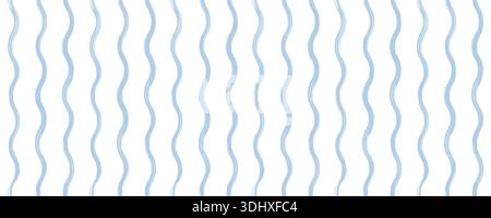 Motivo grunge e femminile senza cuciture. Linee ricci e onde per creare una carta da parati unica a tema acquerello marino. Illustrazione vettoriale Illustrazione Vettoriale