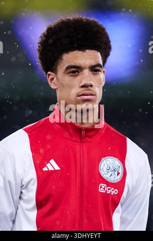 VILLARREAL, SPAGNA - 20 GENNAIO: Aaron Bouwman dell'AFC Ajax guarda prima della partita di UEFA Champions League 2025/26 fase MD7 tra Villarrea Foto Stock